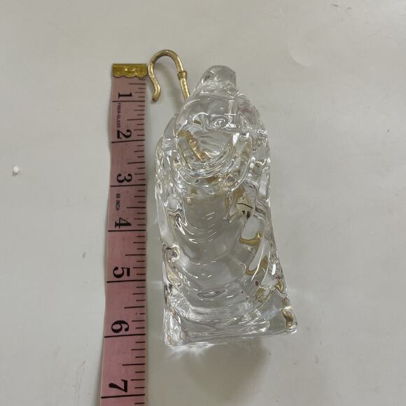 Gorham Crystal Nativity Holy Family 3 Piece Figurine Set with Original Box - Picture 5 of 14